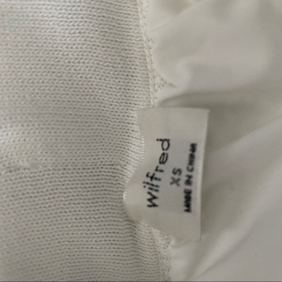 Aritzia Wilfred Heirloom White Knit Aline Skirt - Picture 6 of 9